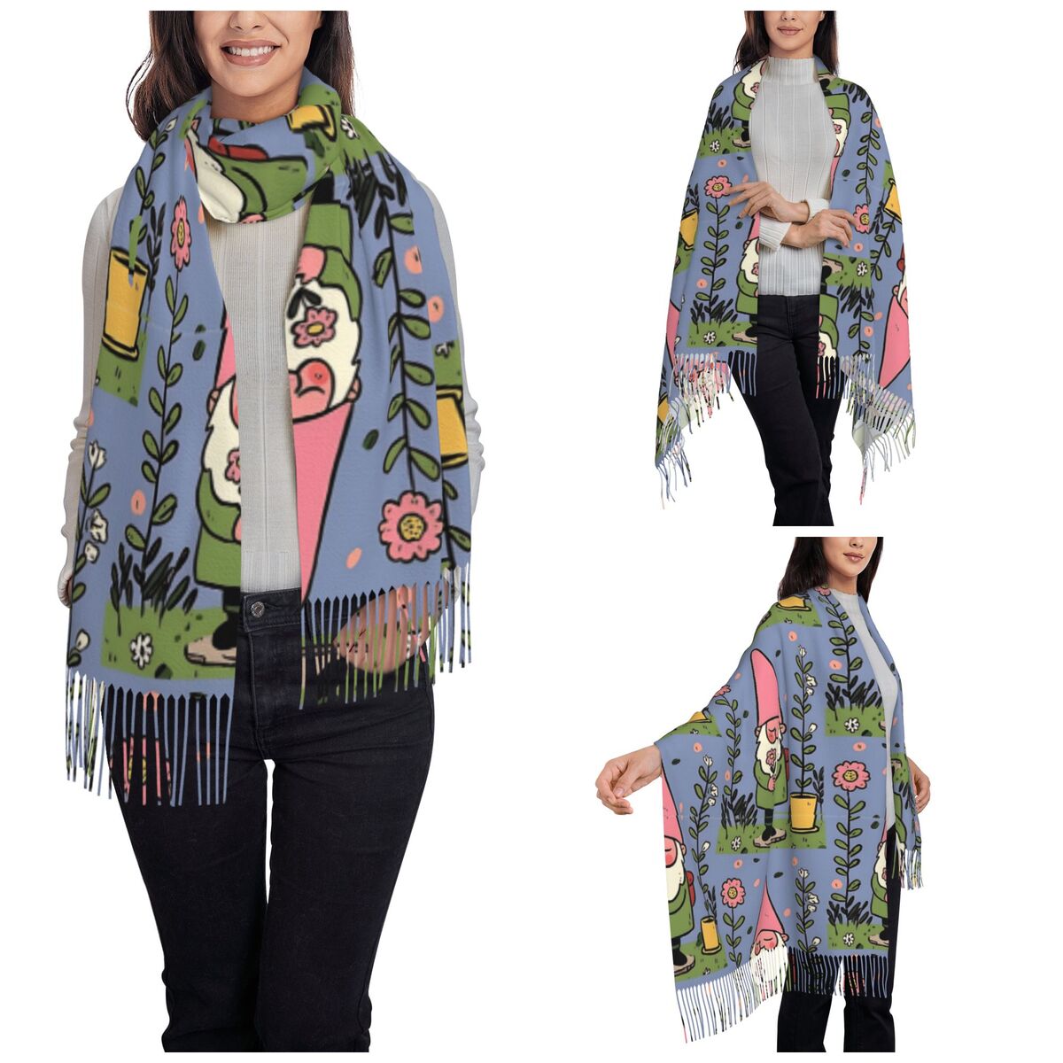 Mythical Garden Gnome Shawls W - Pashmina Wrap Large recensione e prezzo