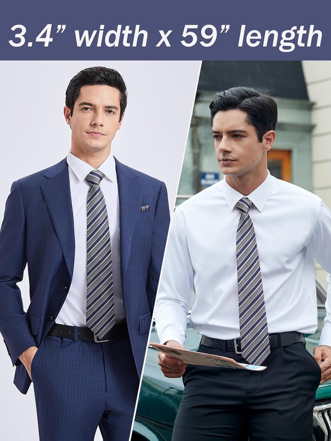 Men's Stripe Tie & Pocket Squa - Pocket Square Set recensione e prezzo