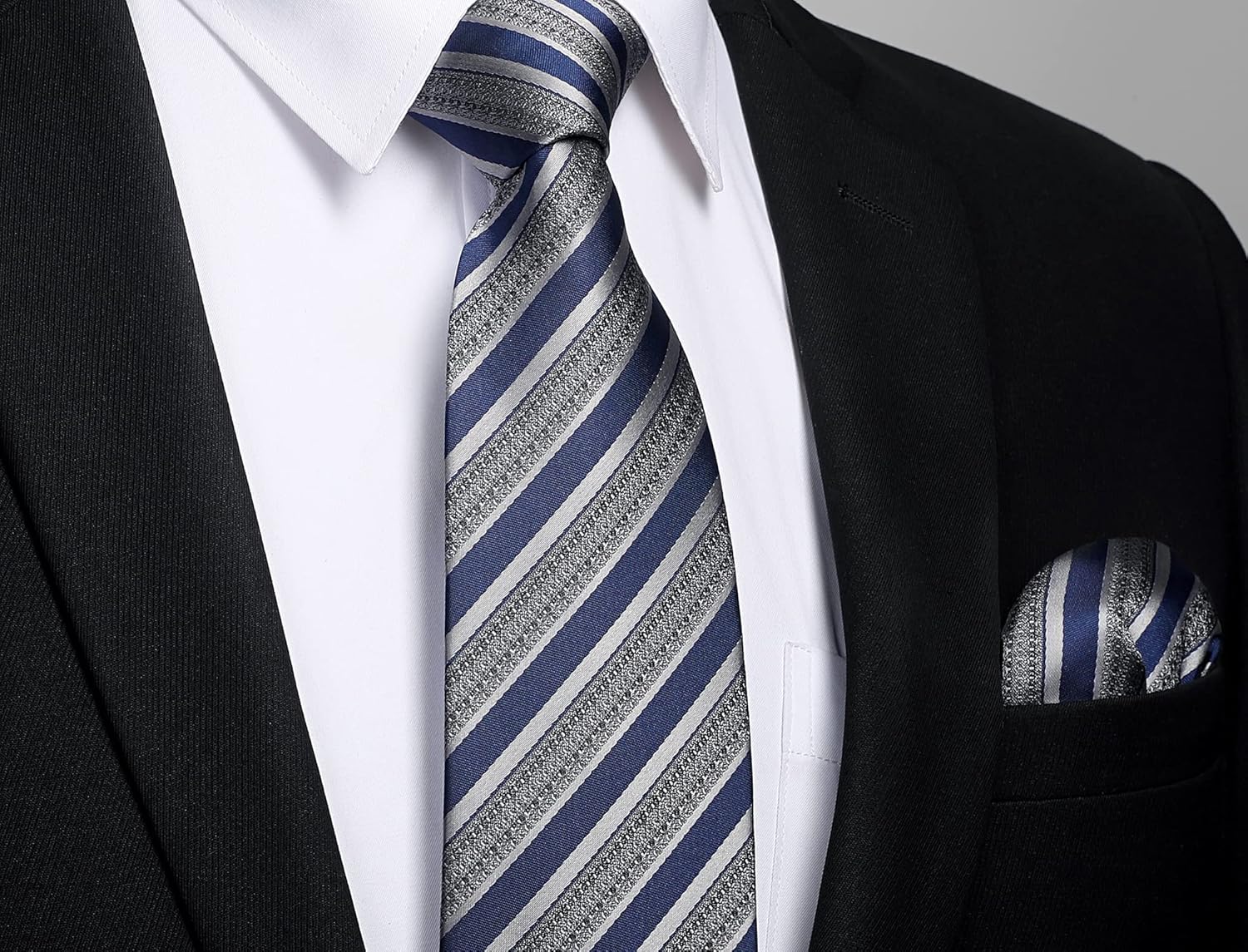 Men's Stripe Tie & Pocket Squa - Pocket Square Set recensione e prezzo