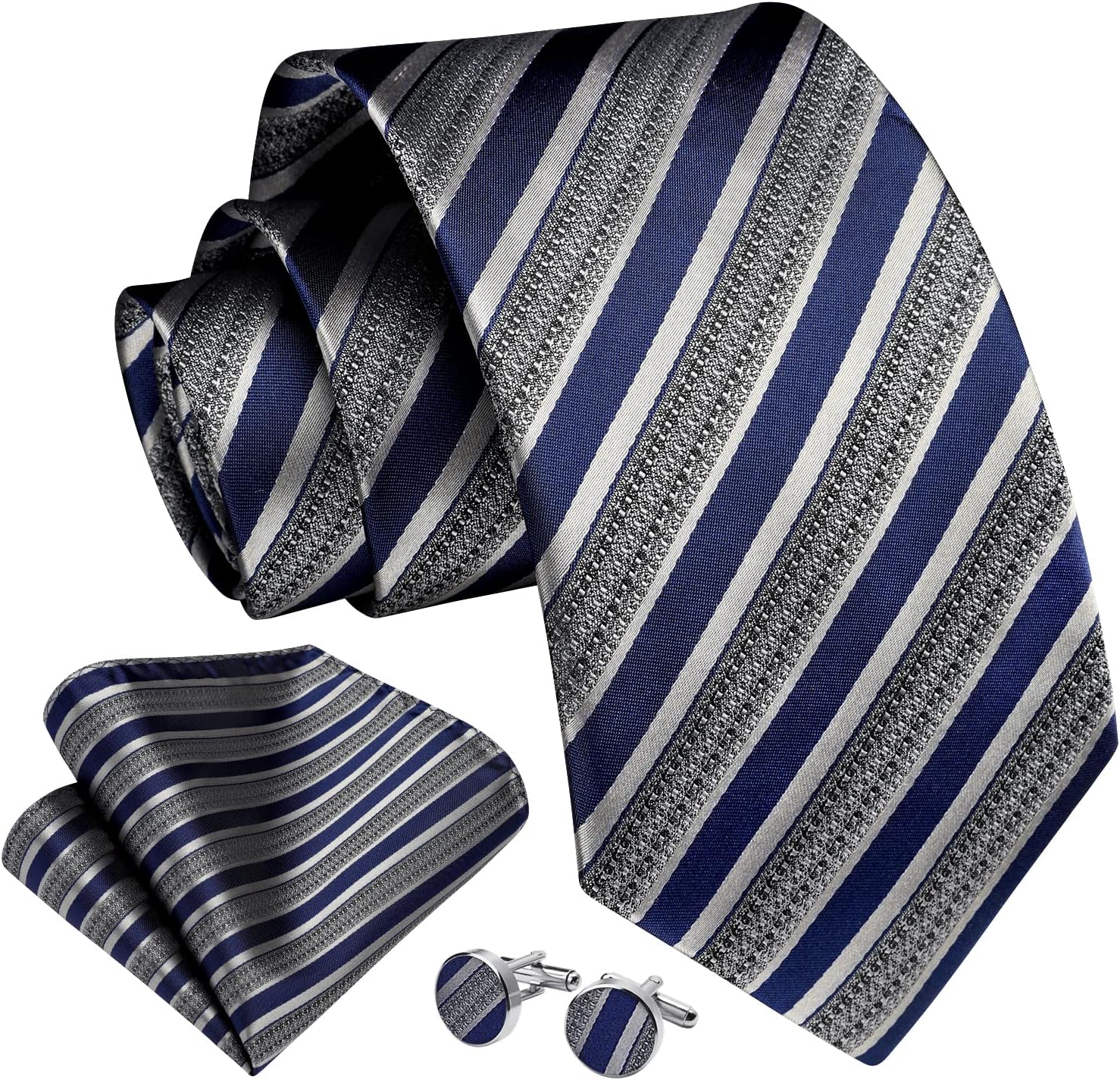 Men's Stripe Tie & Pocket Squa - Pocket Square Set recensione e prezzo