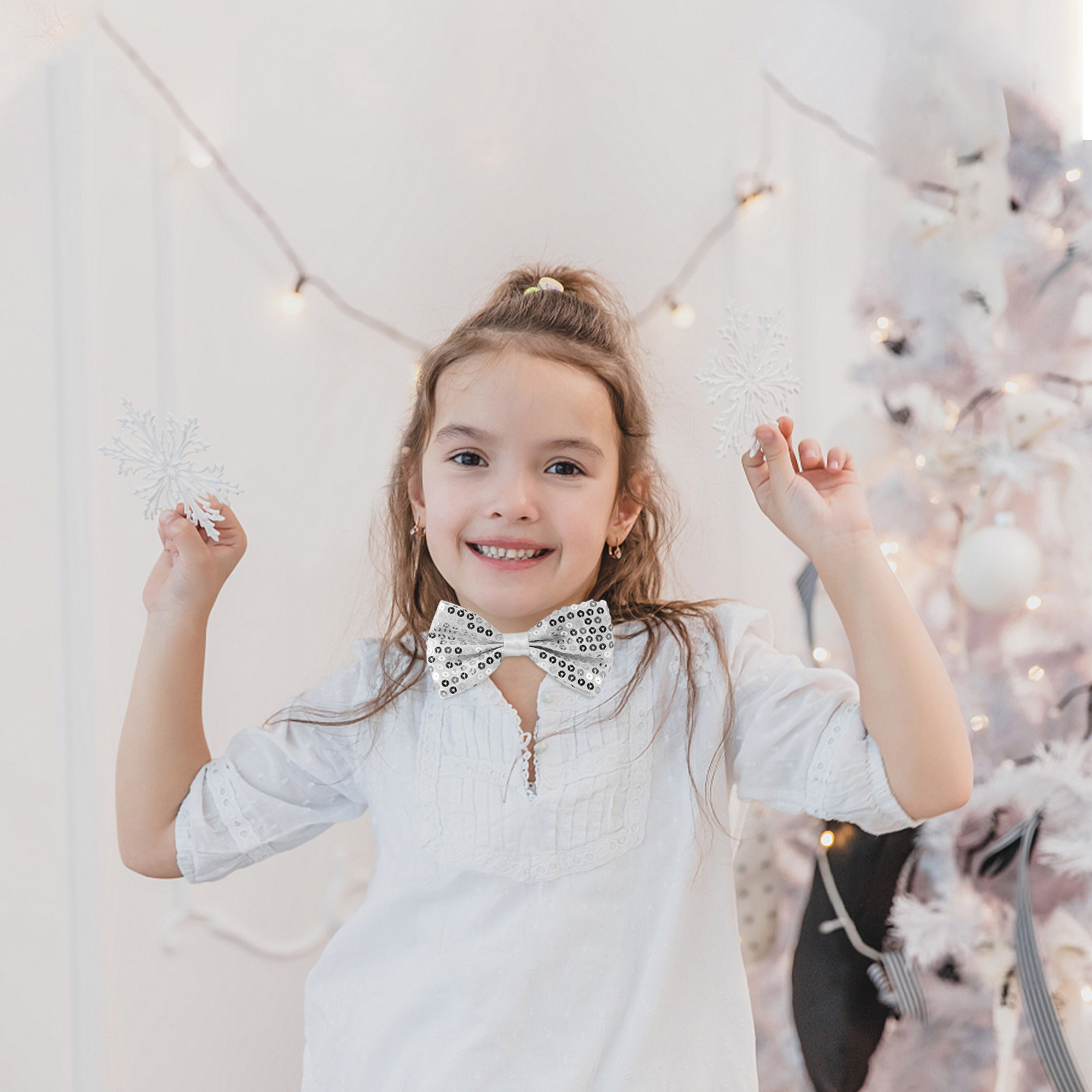 5Pcs Sequin Bow Ties for Kids  - Bow Tie Pre Tied recensione e prezzo