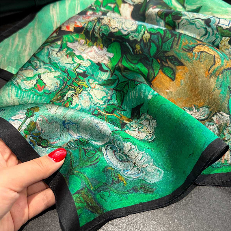 100% Silk Scarf Bandana Women  - Scarf Silk Square recensione e prezzo