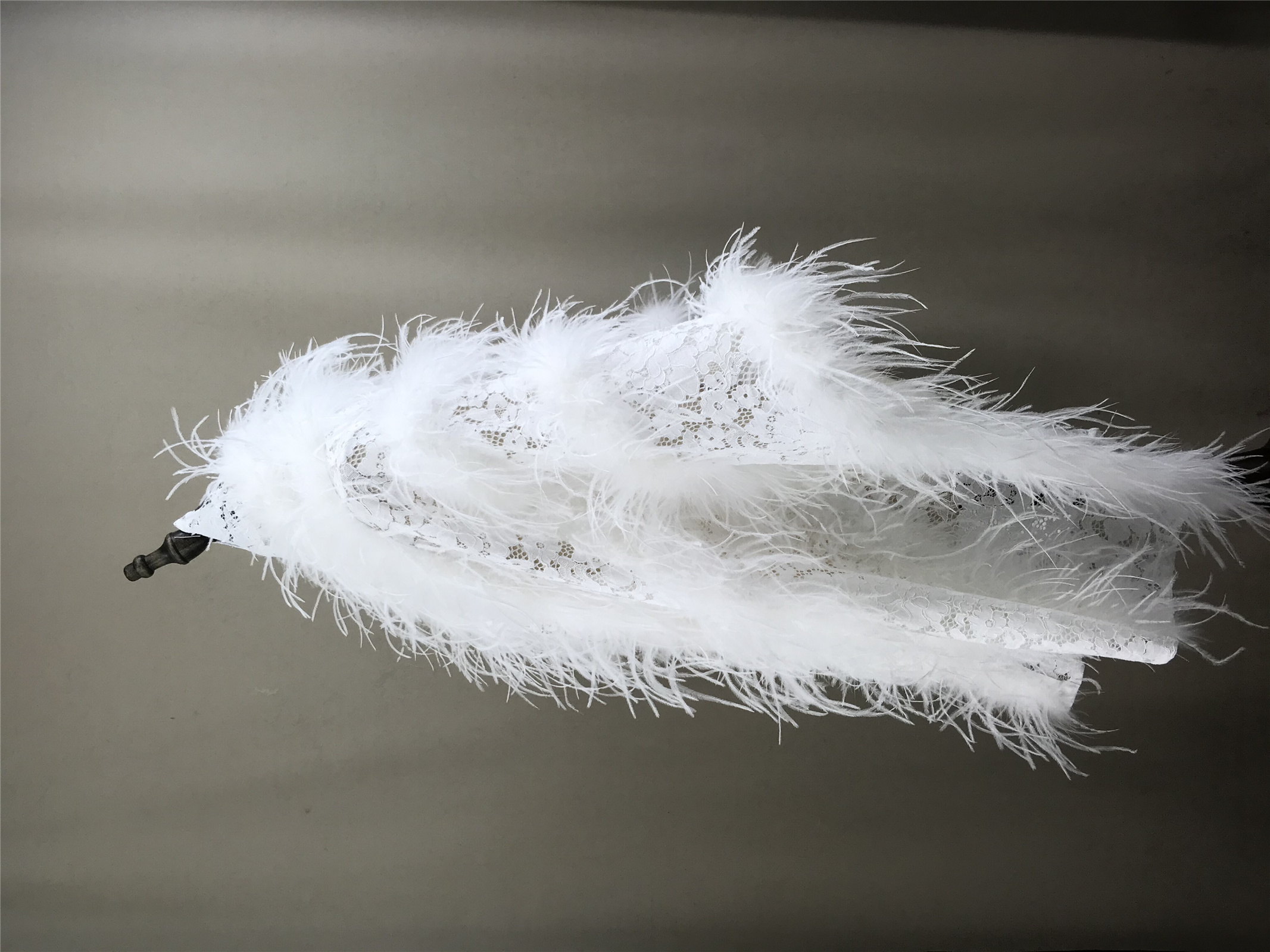 Real Ostrich Feather Lace Shaw - Stole Wedding Shawl recensione e prezzo