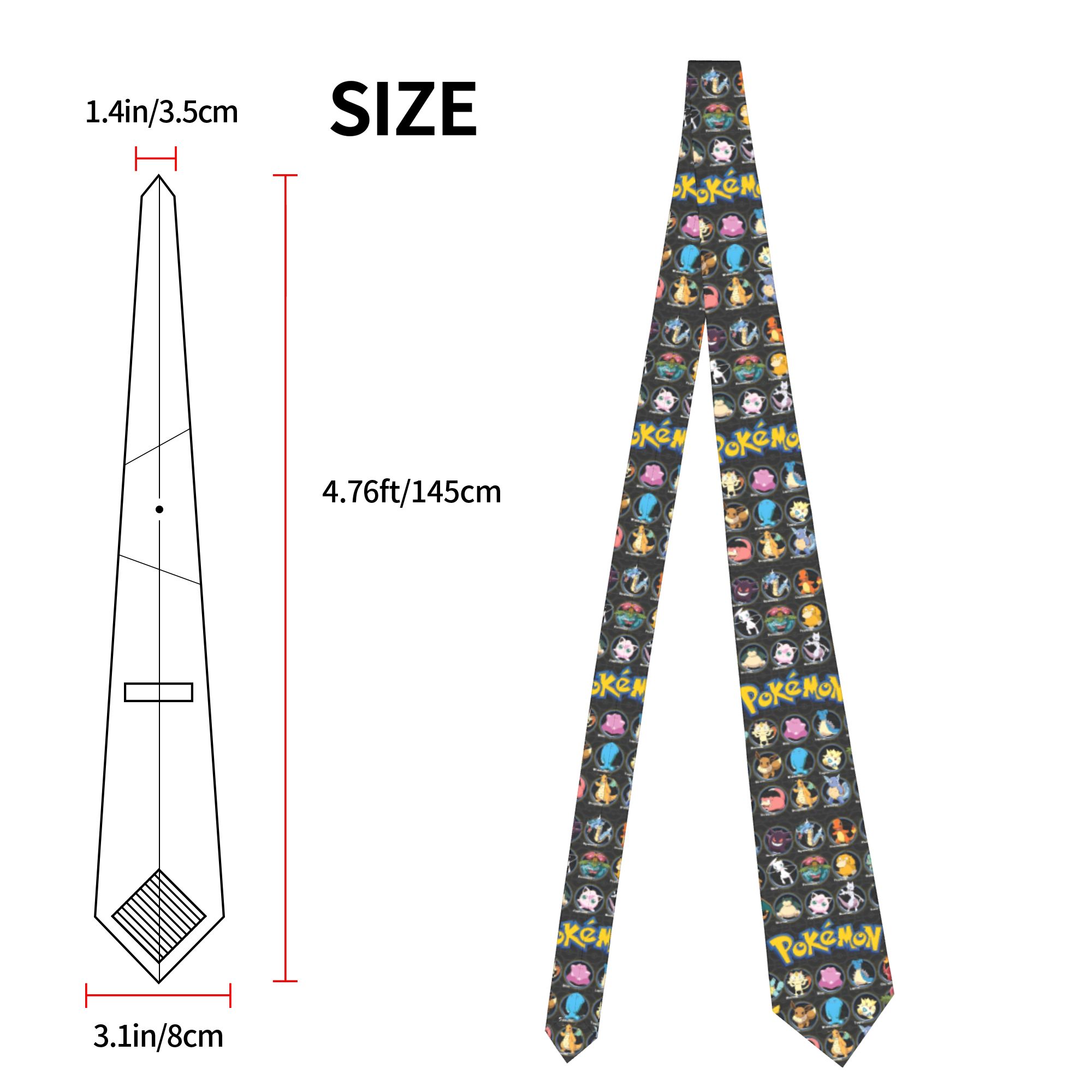 Cartoon Pokemon Characters Nec - Skinny Tie Men recensione e prezzo