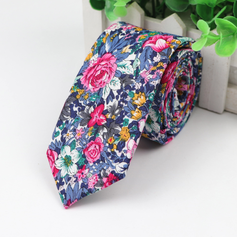 Cotton Flower Tie Men's Colour - Skinny Tie Men recensione e prezzo