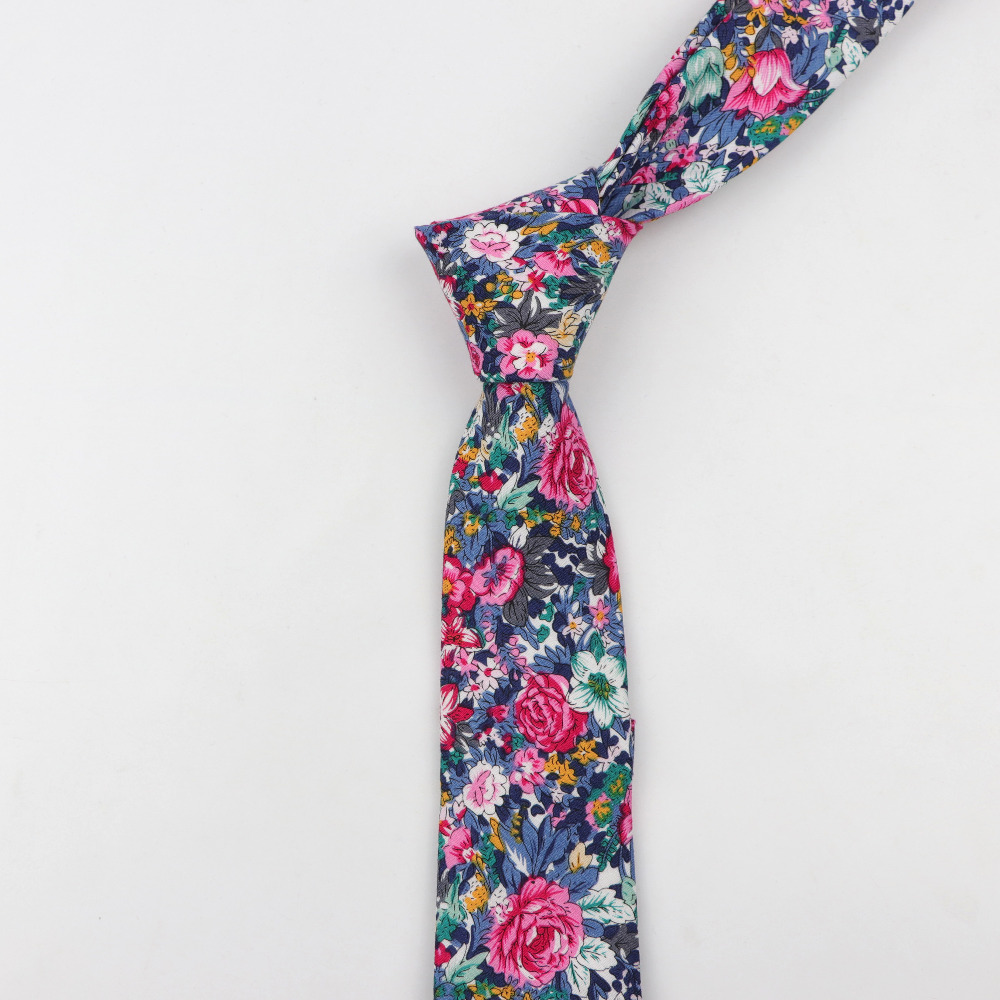 Cotton Flower Tie Men's Colour - Skinny Tie Men recensione e prezzo