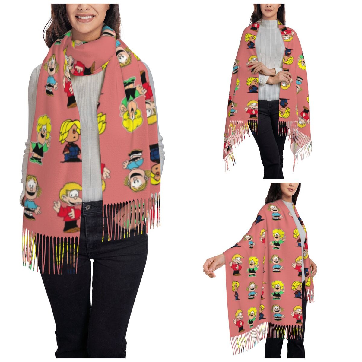 Womens Tassel Scarf Mafaldas C - Pashmina Wrap Large recensione e prezzo