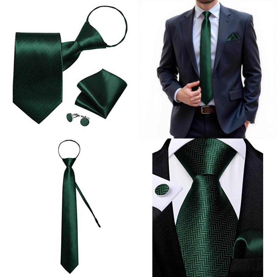Silk Zipper Ties for Men,Paisl - Pocket Square Set recensione e prezzo