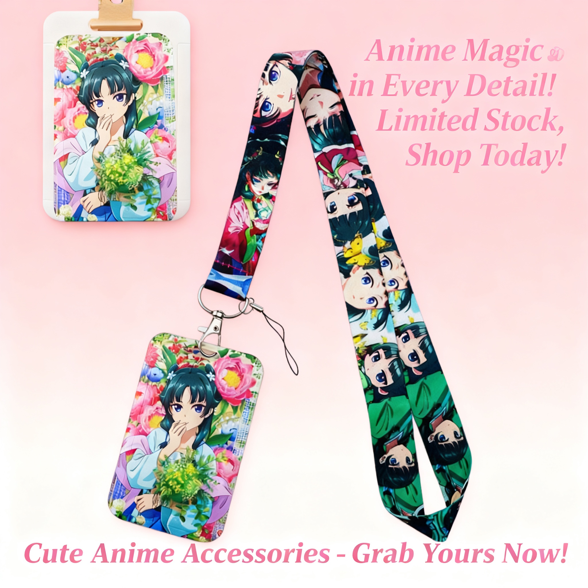 Cute Anime Girl Lanyard Neck S - Lanyard Badge Holder recensione e prezzo