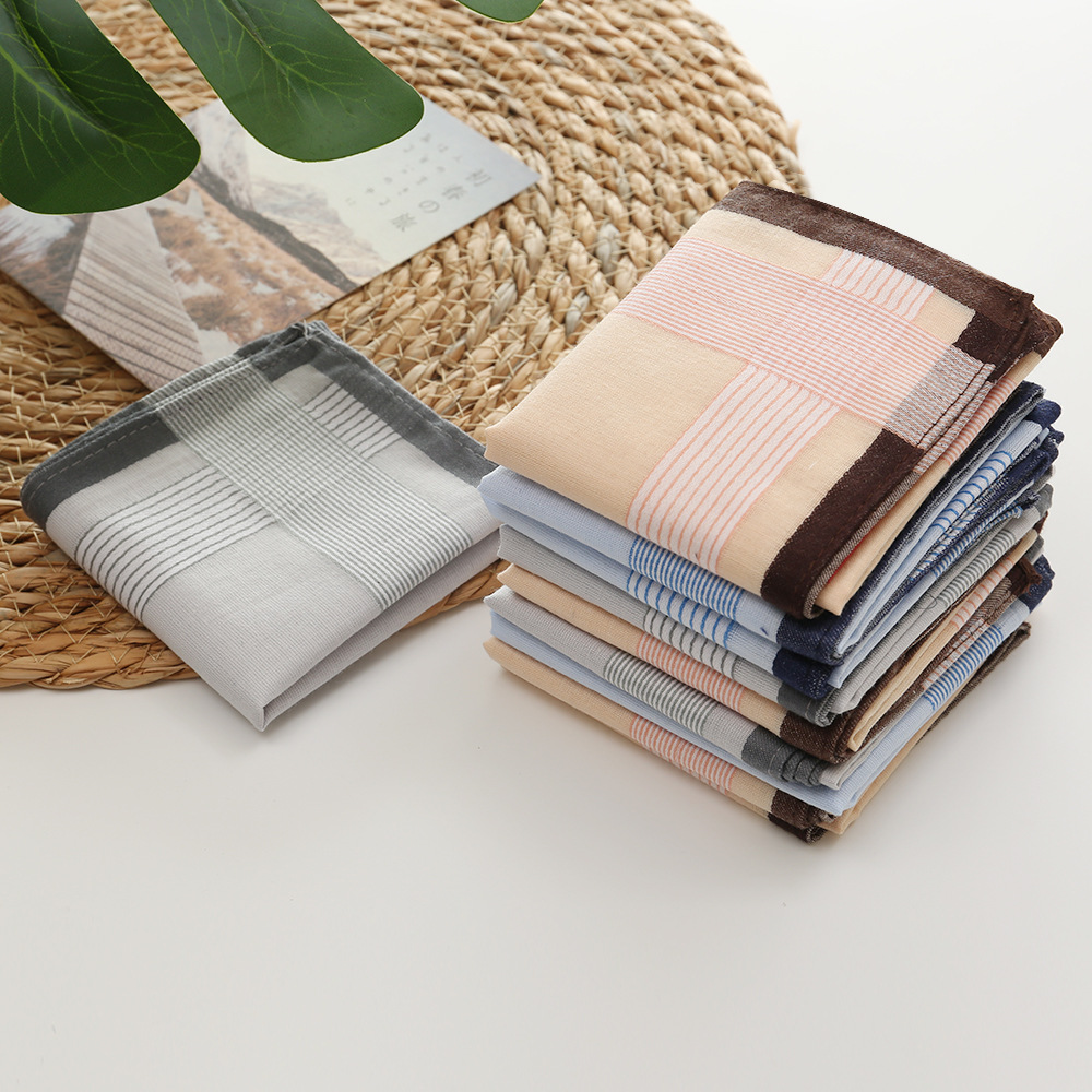 12Pcs 100% Cotton Yarn Dyed Ha - Handkerchief Cotton Men recensione e prezzo