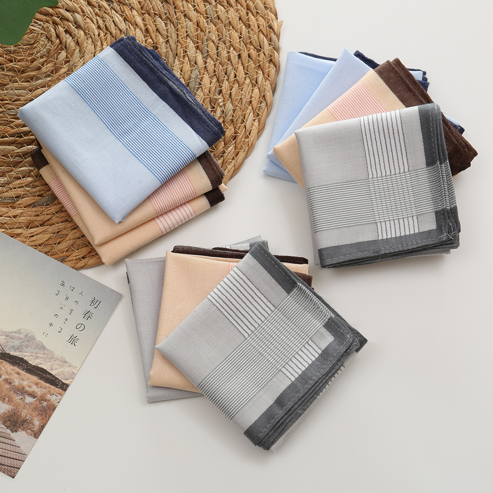 12Pcs 100% Cotton Yarn Dyed Ha - Handkerchief Cotton Men recensione e prezzo