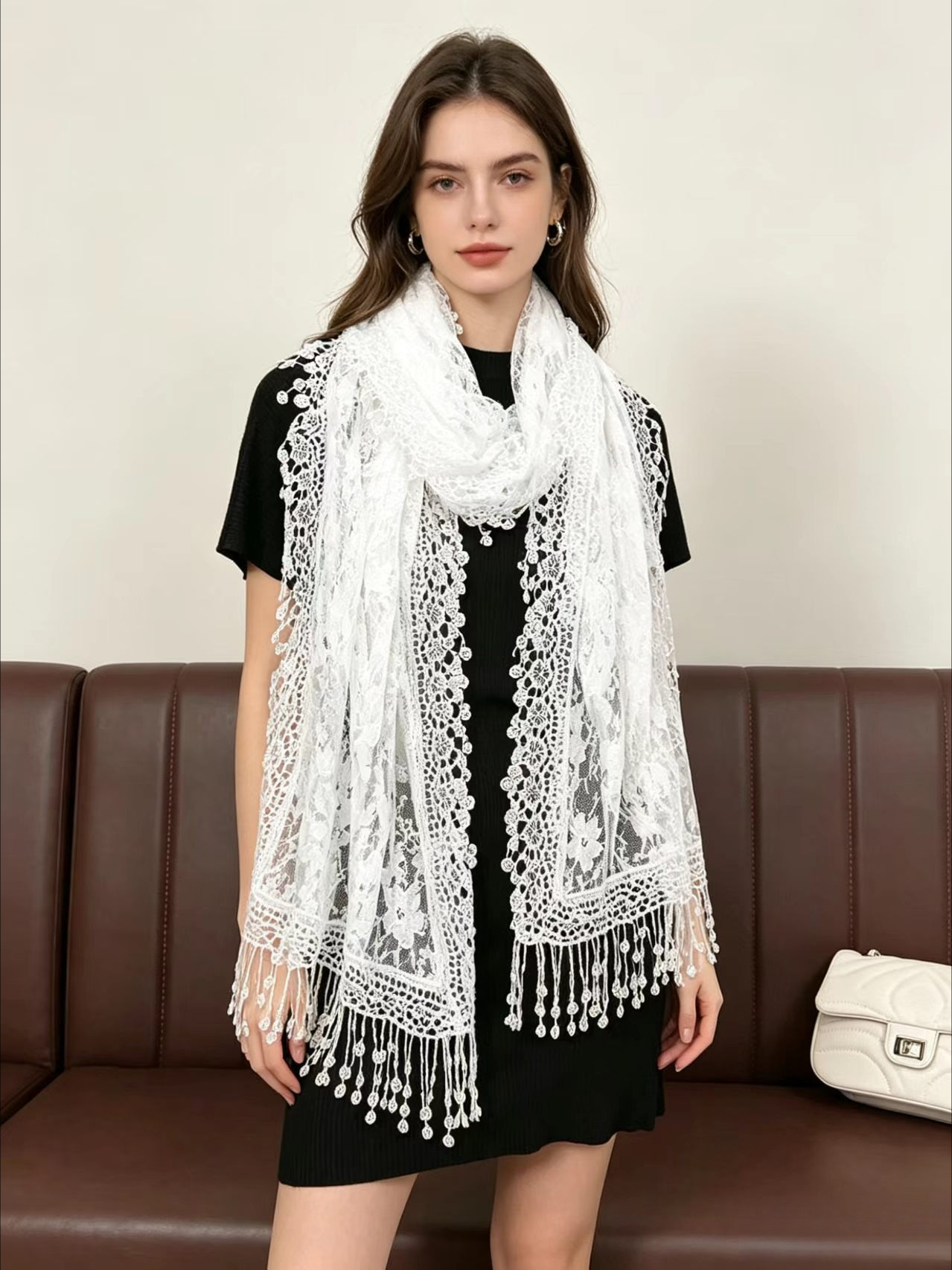 New Embroidery Lace Scarf Shaw - Stole Wedding Shawl recensione e prezzo