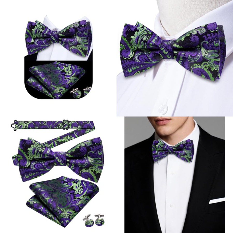 Mens Paisley Striped Bowtie Se - Bow Tie Pre Tied recensione e prezzo