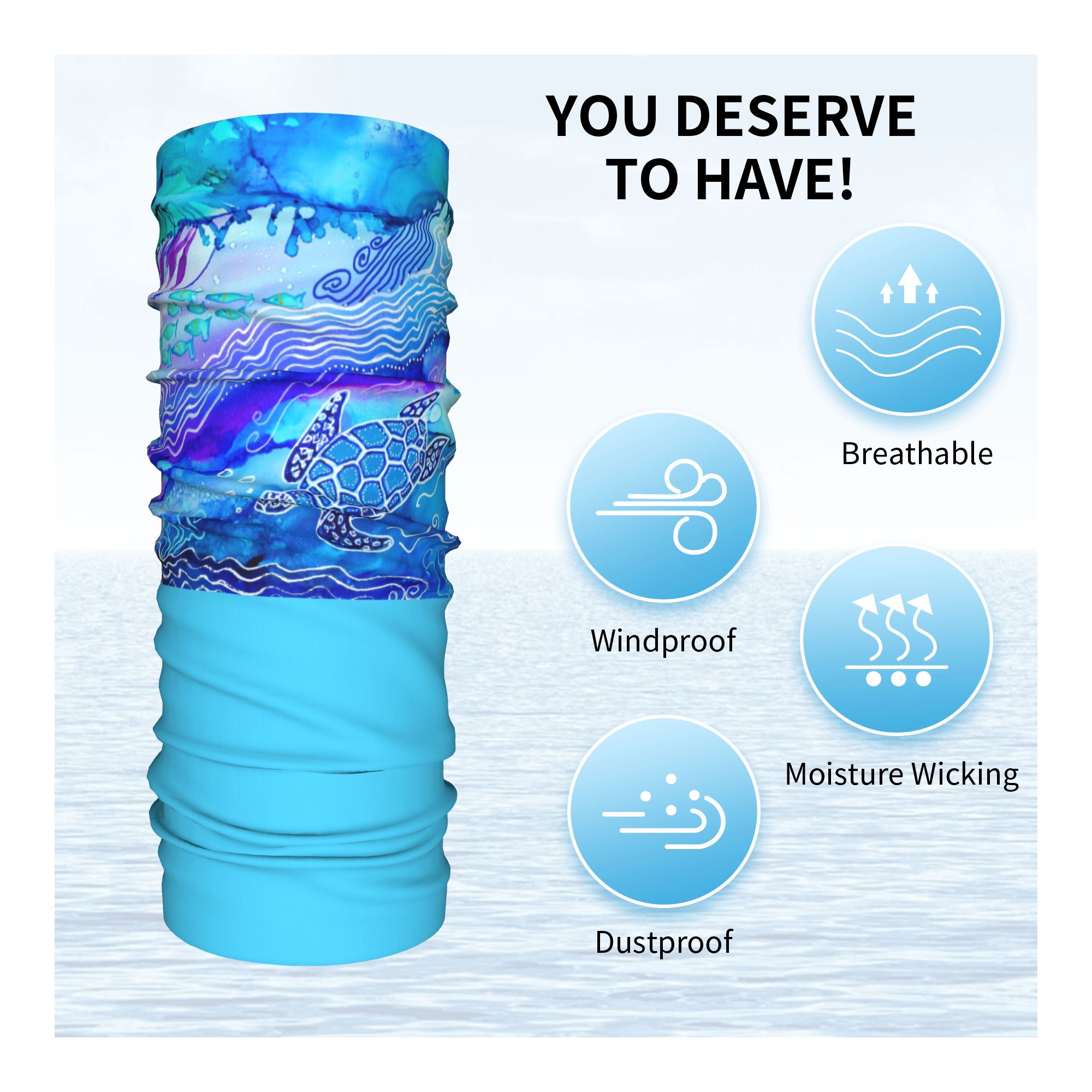 Custom Ocean Turtle Dive Winte - Neck Warmer Tube recensione e prezzo