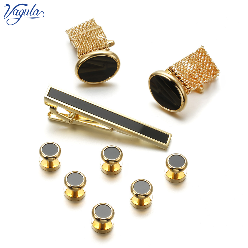 VAGULA New 9PCS Cuff links Tie - Tie Bar Set Gift recensione e prezzo