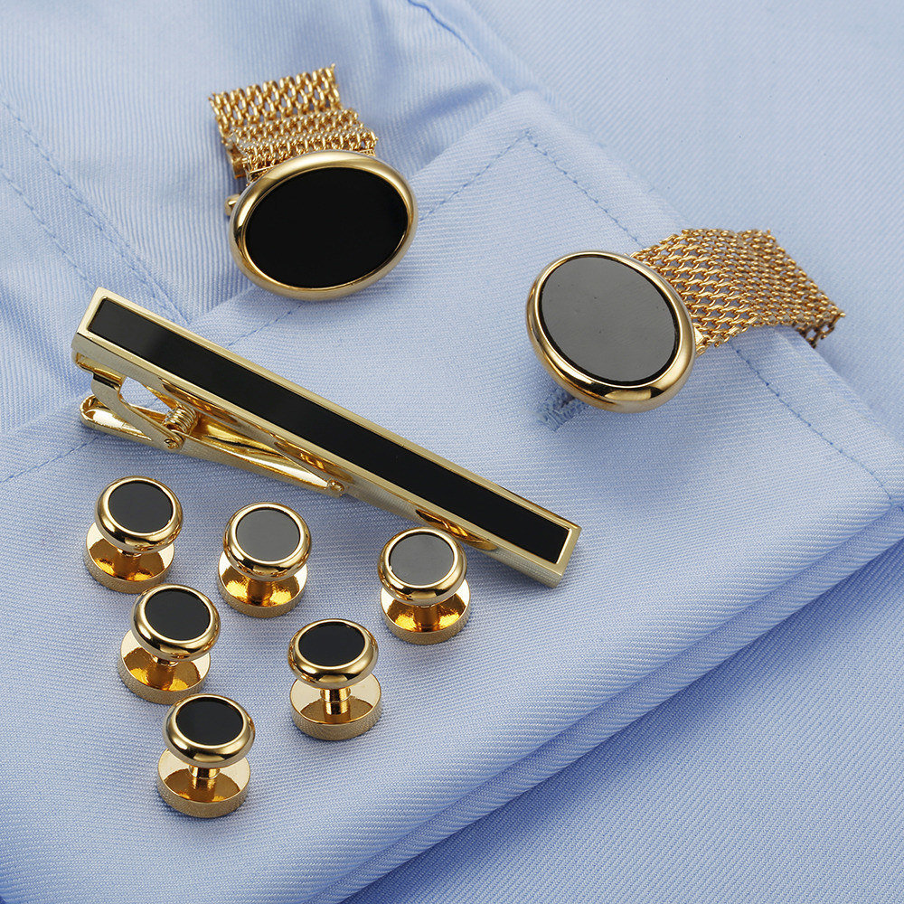 VAGULA New 9PCS Cuff links Tie - Tie Bar Set Gift recensione e prezzo