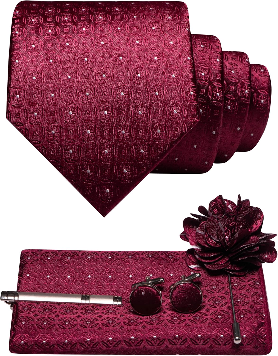 5PCS Men's Tie Set with Pocket - Pocket Square Set recensione e prezzo