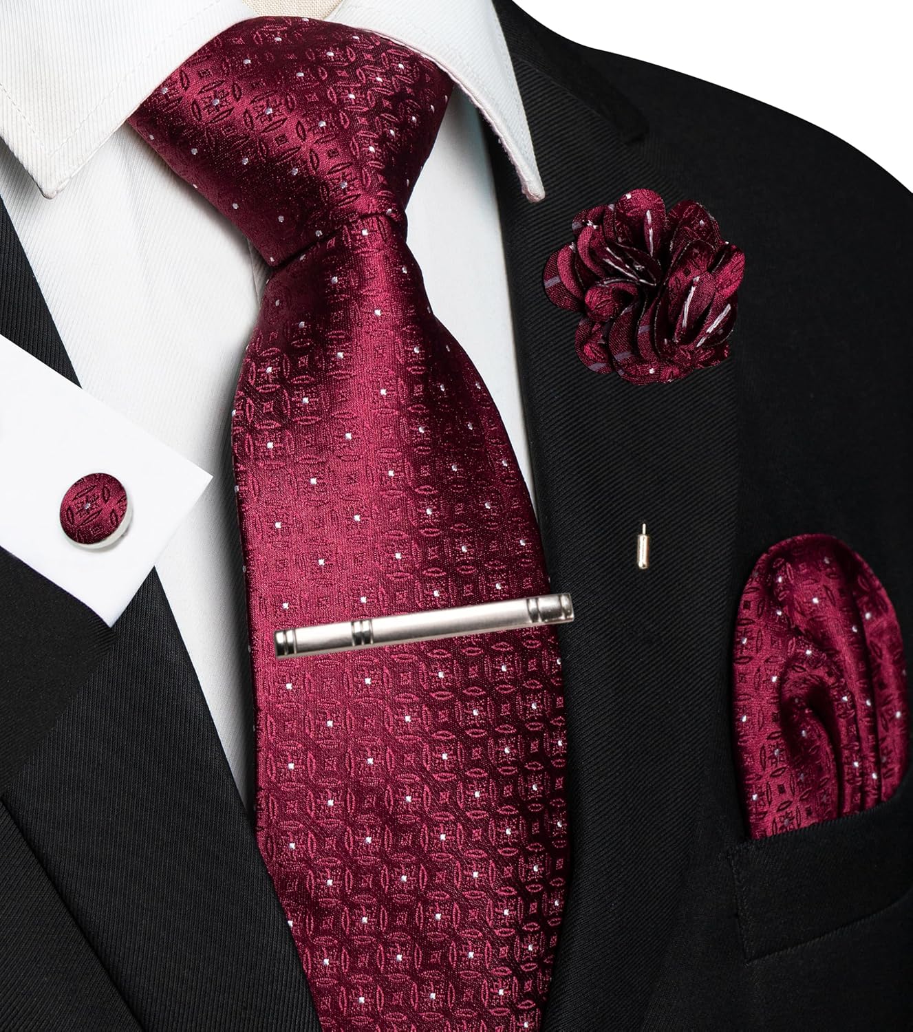 5PCS Men's Tie Set with Pocket - Pocket Square Set recensione e prezzo