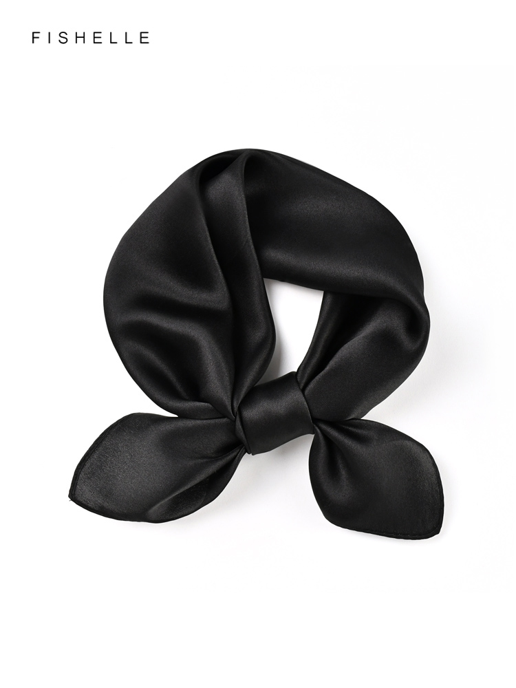 Solid color black pure silk sc - Silk Neck Scarf recensione e prezzo