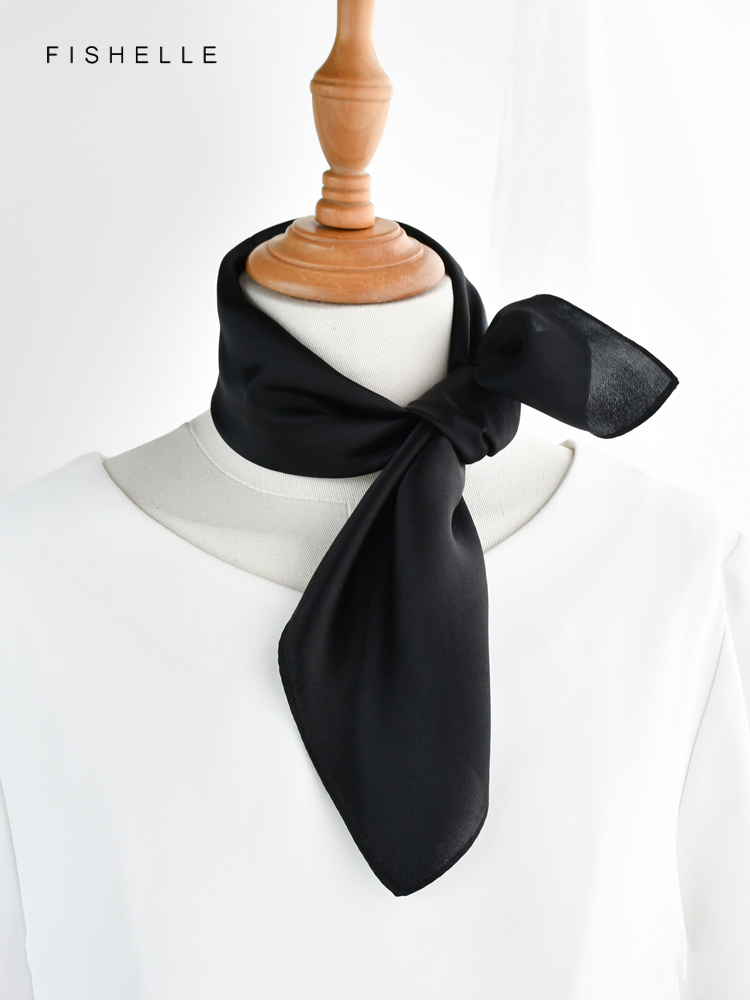 Solid color black pure silk sc - Silk Neck Scarf recensione e prezzo