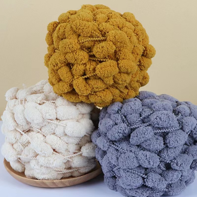 130G/Roll Pompom Yarn Mixed Co - Woven Scarf Blanket recensione e prezzo