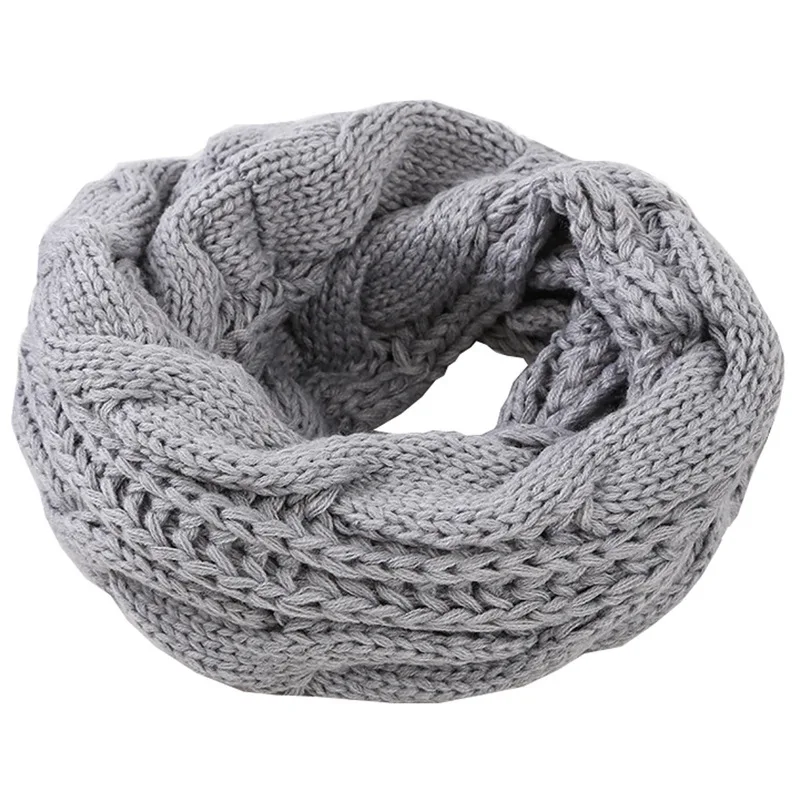Men Women Boys Girls Thick Rib - Infinity Scarf Knit recensione e prezzo