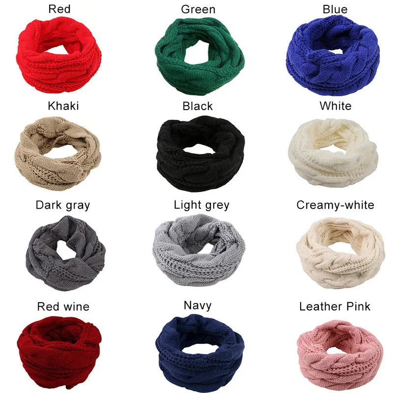 Men Women Boys Girls Thick Rib - Infinity Scarf Knit recensione e prezzo