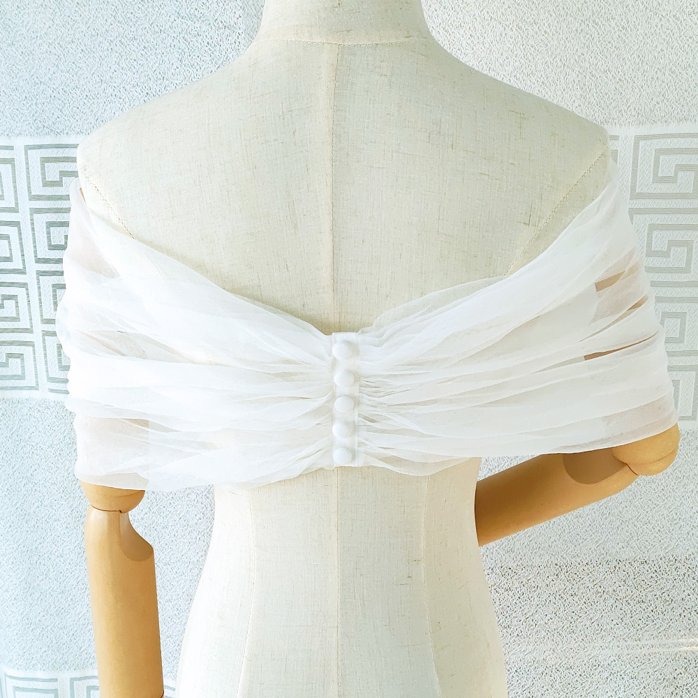 Women Pleated Tulle Sheer Wrap - Stole Wedding Shawl recensione e prezzo