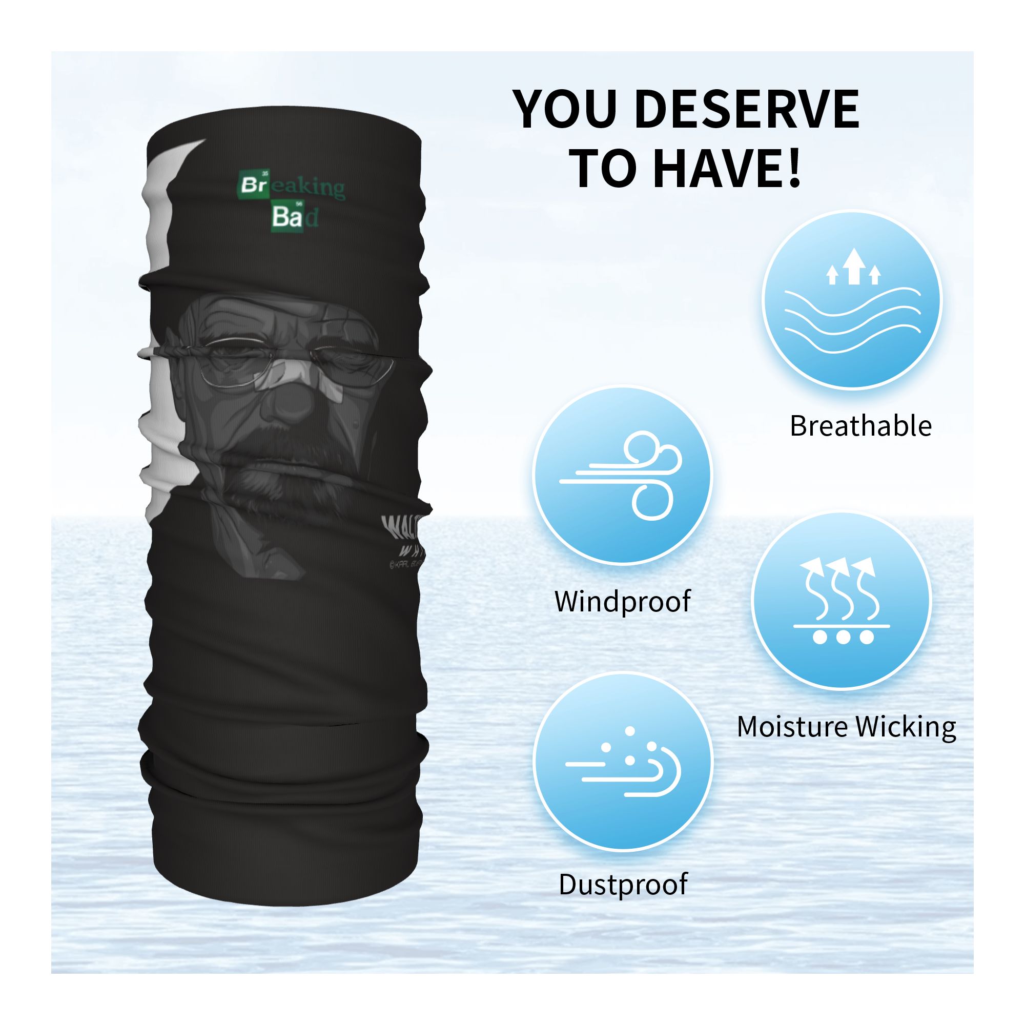 Custom Cool Breaking Bad Walte - Neck Warmer Tube recensione e prezzo