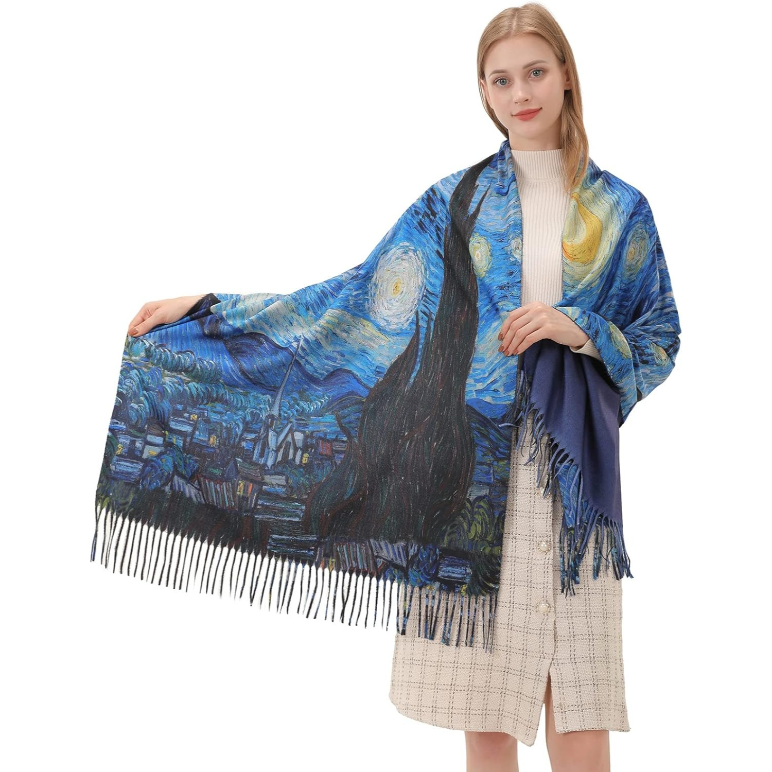 Star Sky Vintage Oil Painting  - Pashmina Wrap Large recensione e prezzo