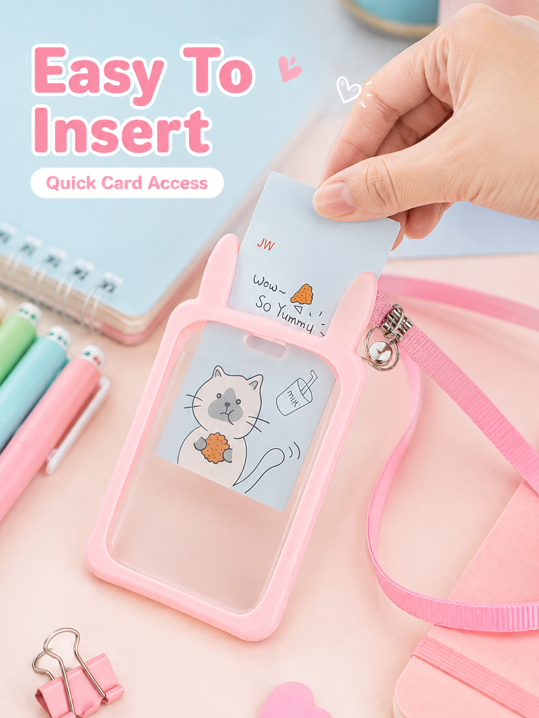 Cute Cartoon Transparent ID Ba - Lanyard Badge Holder recensione e prezzo