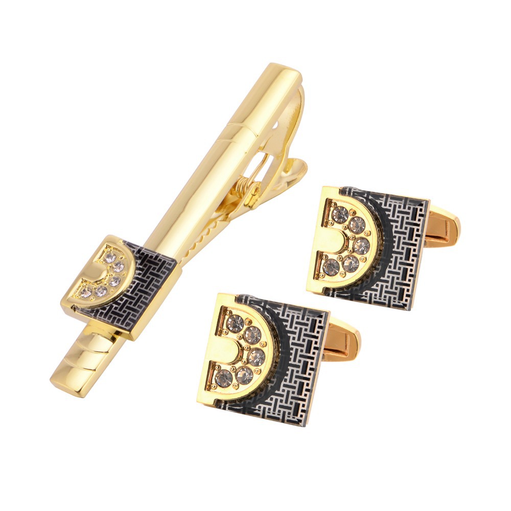 Gold Tone Cufflinks Tie Bar Se - Tie Bar Set Gift recensione e prezzo