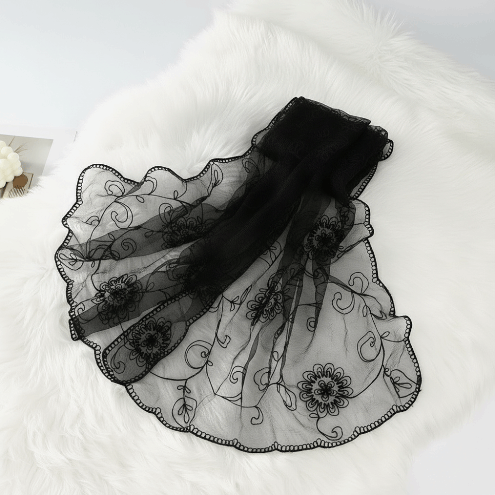 Lace Scarf Embroidered Floral  - Stole Wedding Shawl recensione e prezzo