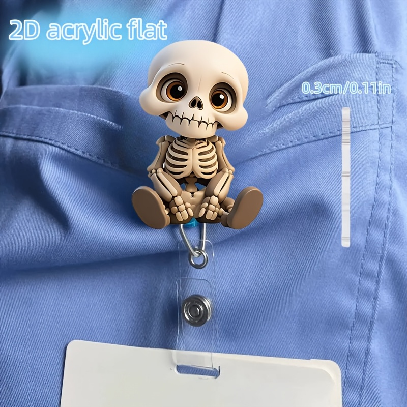 2D Flat, Acrylic Dazed Skull H - Lanyard Badge Holder recensione e prezzo