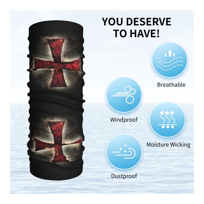 Custom Knights Templar Flag Ba - Neck Warmer Tube recensione e prezzo